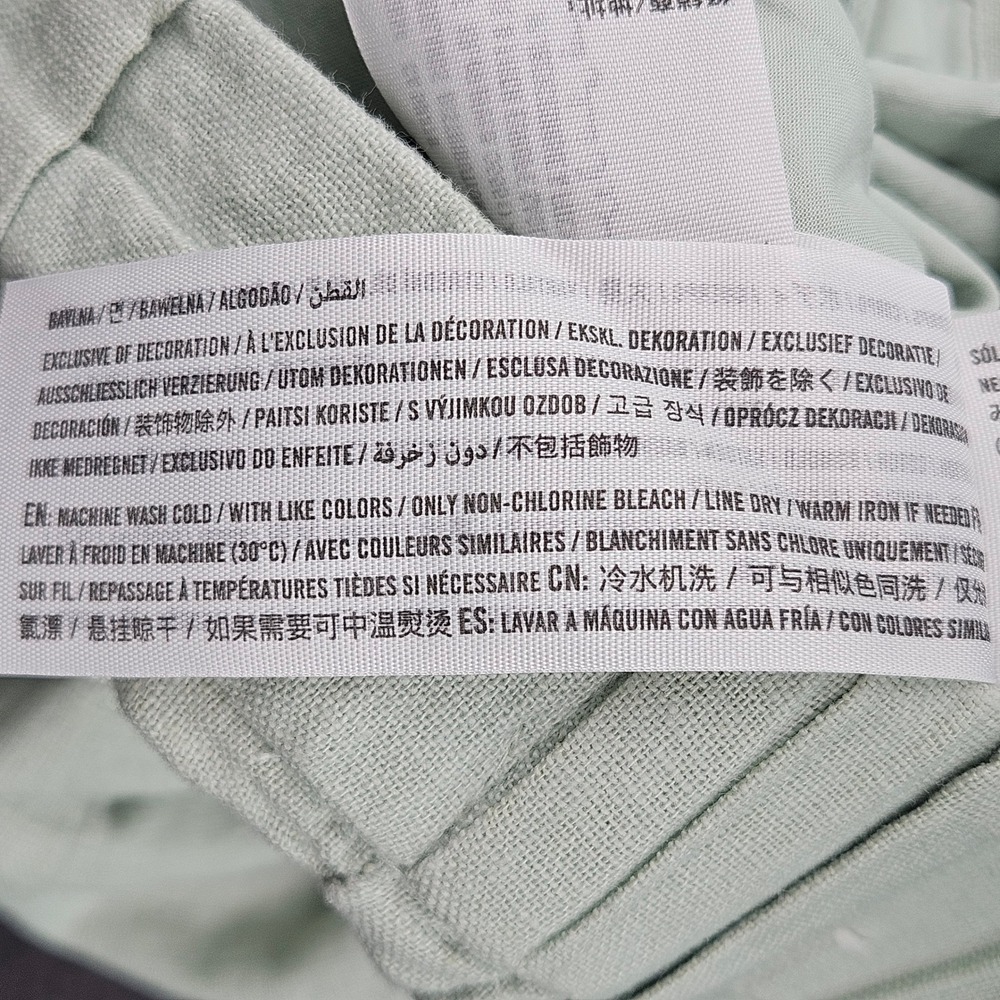 Abercrombie & Fitch Mint Green Linen Blend Pleated Shorts Women Size S High Rise - Picture 8 of 10